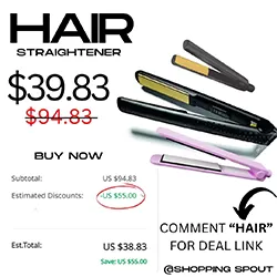 Save $55.00 on Hair Straightener Grab This Hot Deal Now